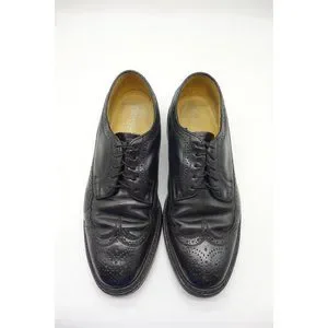 Florsheim Imperial Black Longwing Wingtip Lace Up Oxfords Shoes Men\'s 10.5 EEE Vintage Florsheim Imperial Black Longwing shoe, 92604, V  main image 2